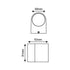 GU10 WALL LUMINAIRE 230V AC SAND BLACK IP65 MAX.35W LG2201GU10B